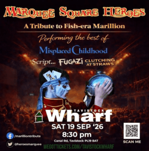 Marquee Square Heroes at The Wharf, Tavistock - 19 Sept 2026